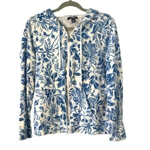 Chaps Women’s Zip Up Hooded Sweatshirt Size Large